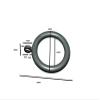 500 x Grey Plastic Curtain Drape Rod Pole Rings 37MM ID 50MM OD view 2