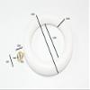 20 x Curtain Rod/Rail Ring with Screw Eye Wooden White ID 40mm view 2