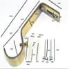 12 x Antique Brass Effect Steel Curtain Rod Rail Support Brackets 28MM view 2