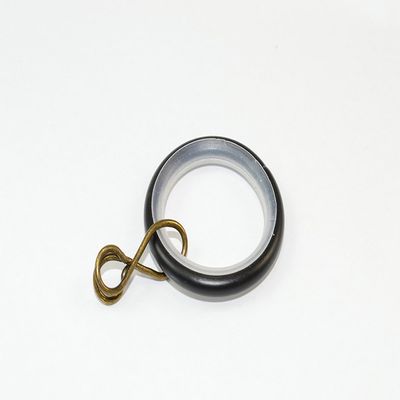 100 x Curtain Rod Rings Silent Loose Eye Black Steel ID 25mm - OD 32mm