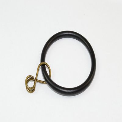 100 x Loose Eye Curtain Drape Pole Rod Rings Black Steel ID 35mm OD 42mm