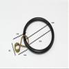 100 x Loose Eye Curtain Drape Pole Rod Rings Black Steel ID 35mm OD 42mm view 2