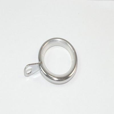 100 x Silent Curtain Pole Rod Rings Fixed Eye Chrome ID 25mm - OD 32mm