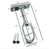 2 x Centre Supports for Oval Wardrobe Rail Rod Chrome + Fixing Screws view 2
