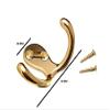 3 x Twin Robe HAT OR Coat Hook Hangers EB BRASED Metal view 2
