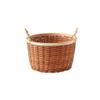 Egg Basket, Portable Sturdy Handle Handmade Weave Storage Hamper For Picnic Fruit Flower Bread Bathroom (Color : B) view 1
