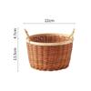 Egg Basket, Portable Sturdy Handle Handmade Weave Storage Hamper For Picnic Fruit Flower Bread Bathroom (Color : B) view 2