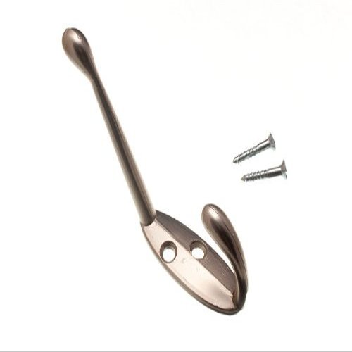 3 x HAT Robe OR Coat Hook Hangers MATT Chromed Metal