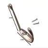 3 x HAT Robe OR Coat Hook Hangers MATT Chromed Metal view 2