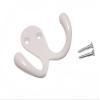 3 x Twin Robe HAT OR Coat Hook Hangers White Painted Metal view 1