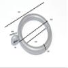 400 x Grey Plastic Curtain Drape Rod Pole Ring ID 35mm - OD 43mm view 2