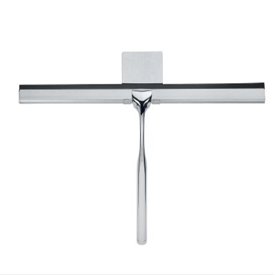 WENKO Terni Jumbo Bathroom Squeegee with Wall Mount for Gluing, Metal, 40 x 17 x 3.5 cm, Chrome