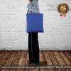 TOPDesign 5-Pack Economical 16"x15" Blue Cotton Tote Bag, Lightweight Medium Reusable Grocery Shopping Cloth Bags, Suitable for DIY, Advertising, Promotion, Gift, Activity view 2