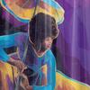 African American Expressions Shower Curtain with Hooks - 71 x 71 Inch, Praise Dancer with Umbrella view 4