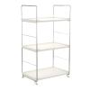 3-Tier Bathroom Countertop Organizer -Makeup Organizer -Corner Storage Shelf- Kitchen Spice Rack Standing Shelf-Great for Vanity, Bathroom, Bedroom, Kitchen (Silver & White) view 1