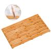 Bamboo Wooden Bath Floor Mat for Luxury Shower - Non-Slip Bathroom Waterproof Carpet for Indoor or Outdoor Use (31.3 x 18.1 x 1.5 Inches) view 1