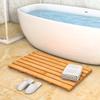 Bamboo Wooden Bath Floor Mat for Luxury Shower - Non-Slip Bathroom Waterproof Carpet for Indoor or Outdoor Use (31.3 x 18.1 x 1.5 Inches) view 4