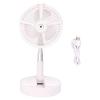Portable Telescopic Desktop Fan Folding Atomizing Hydrating LED Fan USB Charging Table Fans view 1