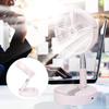 Portable Telescopic Desktop Fan Folding Atomizing Hydrating LED Fan USB Charging Table Fans view 3