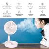 Portable Telescopic Desktop Fan Folding Atomizing Hydrating LED Fan USB Charging Table Fans view 4
