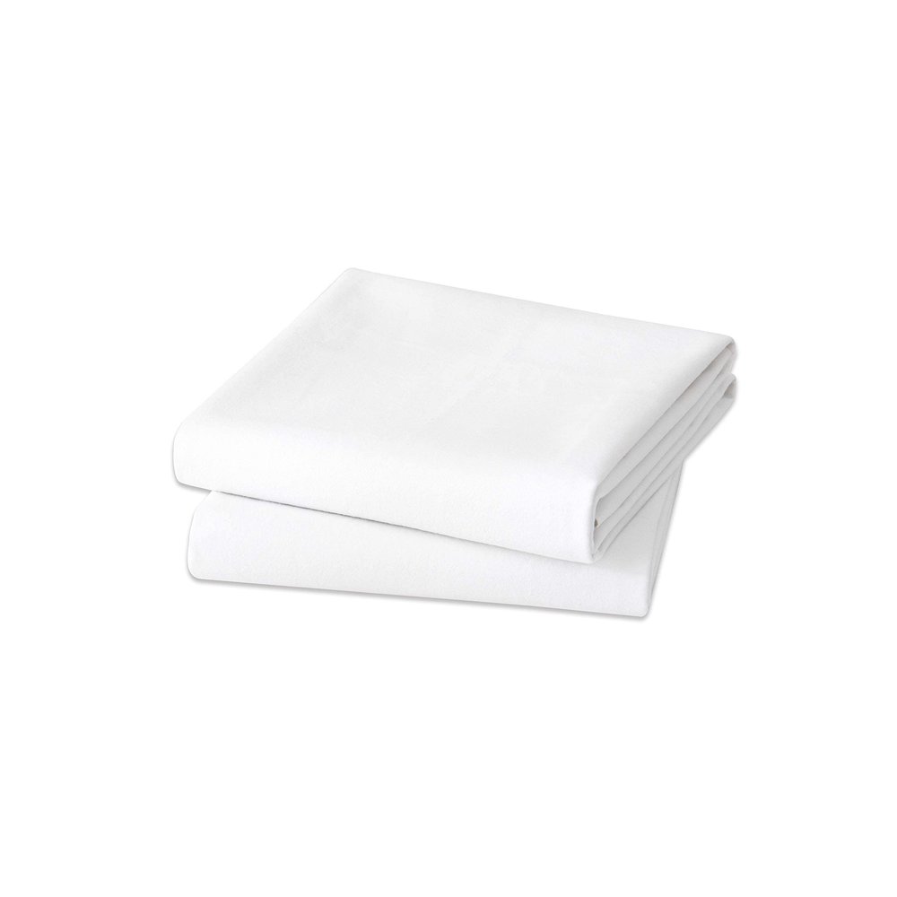 Flannel Crib Protector Pad100 Waterproof Mattress Protector Pad, One Size, 27" X 50"-2pcs