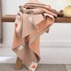 100% Cotton Knitted Daisy Flower Throw Blanket 79x90inch Summer Coverlet Home Decorative Khaki Throw Bed Sofa Couch Blanket Her Gift view 1