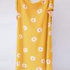 100% Cotton Knitted Yellow Daisy Flower Throw Blanket 79x90inch Summer Coverlet Home Decorative Throw Bed Sofa Couch Blanket Her Gift view 4