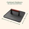 Cuisinart XL Cast Iron Grill Press, 10" x 10" Heavy-Duty Nonstick Smash Burger Steak Press with Wooden Handle, Perfect Grill Accessory Ideal for Grilling, Paninis, and BBQs view 2