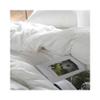 F.Y.Dreams 100% Washed Cotton Duvet Cover for Weighted Blanket 60x80 inches with 16 Ties, Zipper on Long Side/White/Just Duvet Cover view 2