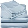 800 TC-TOP Split Cal-King Sheets-Light Blue-100% Cotton 4-Pcs Bed Sheets, Top Split Head Cal-King Sheets Sets for Adjustable Beds, Split Top Cal-King Fitted Sheet, Upto 24'' Deep Pockets view 1