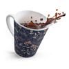 Luxury Floral Template Hand Drawn Latte mug view 2