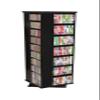 Venture Horizon 4-Sided Revolving Media Tower 1000 - Black: Laminated Wood Composites (MDF), Black-Color, 18.75" L x 18.75" W x 63" H, Home Media Storage view 2