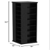 Venture Horizon 4-Sided Revolving Media Tower 1000 - Black: Laminated Wood Composites (MDF), Black-Color, 18.75" L x 18.75" W x 63" H, Home Media Storage view 3