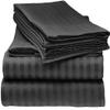 800 Thread Count- 5Pcs Split Sheets Black Stripe 100% Cotton Bed Sheets, Split King Sheets Sets for Adjustable Beds, Long Staple Cotton, Fits Mattress Upto 24" Deep Pockets (Split King) view 1