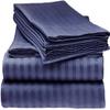 800 TC-TOP Split King Sheets-Navy Blue Stripe-100% Cotton 4-Pcs Bed Sheets, Top Split Head King Sheets Sets for Adjustable Beds, Split Top King Fitted Sheet, Upto 24'' Deep Pockets view 1