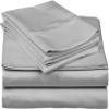 800 Thread Count- 5Pcs Split Sheets Silver 100% Cotton Bed Sheets, Split King Sheets Sets for Adjustable Beds, Long Staple Cotton, Fits Mattress Upto 24" Deep Pockets (Split King) view 1