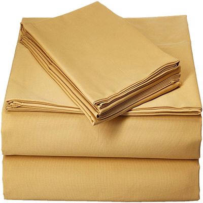 800 Thread Count- 5Pcs Split Sheets Gold 100% Cotton Sheet, Split Cal-King Sheets Sets for Adjustable Beds, Long Staple Cotton, Fits Mattress Upto 24" Deep Pockets (Split Cal-King)