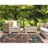 Liora Manne Marina Low Profile Durable Indoor/Outdoor Woven Rug- Fall in Love Multi 3'3" x 4'11" view 4
