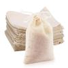 ETSAMOR 50 Pcs Cheesecloth Bags Tea Strainer Bags Reusable Coffee Tea Brew Herb Bags Drawstring Cotton Soup Bags for Loose Leaf Tea Juice Spices Office Home Kitchen Cooking Travel view 1