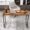 Acme Jurgen Wooden Rectangle Top Writing Desk in Oak and Black view 2