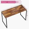 Acme Jurgen Wooden Rectangle Top Writing Desk in Oak and Black view 3