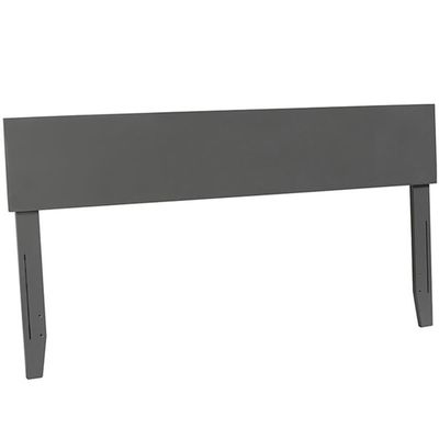 BOWERY HILL Solid Wood Panel Full Headboard in Gray