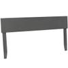 BOWERY HILL Solid Wood Panel Full Headboard in Gray view 1