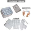 Moteph Shoe Organizer Closet Storage Solution with Clear Cover & Adjustable Dividers for Shoes, Handbags, Blankets, Linen, Clothing (Medium - 16 Pairs, Grey) view 4