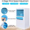Personal Air Cooler - Evaporative Mini Air Conditioner with Icebox, 4-in-1 Portable Table Fan with 3 Fan Speeds, Quiet Mini Air Conditioner for Home & Office, Air Humidifier, AC Adapter Included view 3