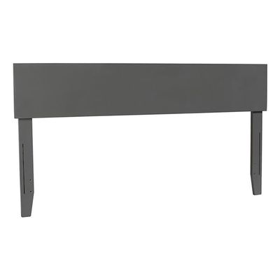 BOWERY HILL Traditional Solid Wood Platform King Headboard in Gray