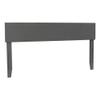 BOWERY HILL Traditional Solid Wood Platform King Headboard in Gray view 1