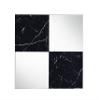 Acme Angwin Wooden Square Wall Accent Mirror in Mirrored and Faux Marble view 4