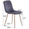 asunflower Dining Chairs Set of 4 Velvet Kitchen Chairs with Metal Legs Grey Modern Mid-Century Dining Room Chairs for Holiday Gatherings, Daily Use, Office Leisure Side Chairs view 2