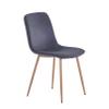 asunflower Dining Chairs Set of 4 Velvet Kitchen Chairs with Metal Legs Grey Modern Mid-Century Dining Room Chairs for Holiday Gatherings, Daily Use, Office Leisure Side Chairs view 4